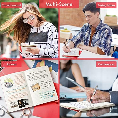 feela 36 Pack Soft Cover Journal Bulk, Lined Blank Travel Journal for Women Men Writing, Notebooks College Ruled for Work, Note Taking Notebook School Business Supplies, 8.2” x 5.5”, A5, Red - Image 6