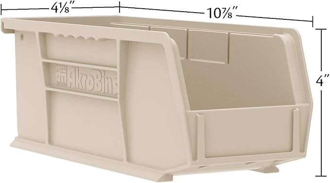 Akro-Mils 30224 AkroBins Plastic Storage Bins, 11"x 4"x 4", Clear, 12-Pack | Space-Saving Stackable Bins for Garage, Pantry, Craft Organization - Image 3