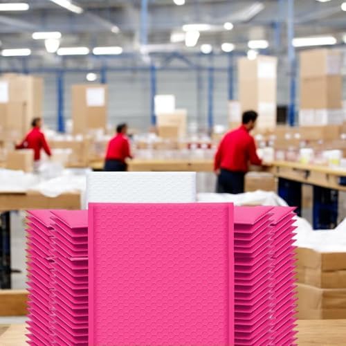 iMBAPrice 250-Pack #0 (6" x 10") Premium Hot Pink Color Self Seal Poly Bubble Mailers Padded Shipping Envelopes (Total 250 Bags) - Image 7
