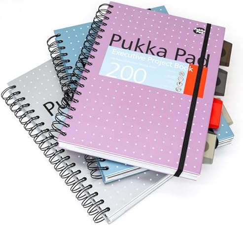 Pukka Pad 5 Subject Spiral Notebook 12-Pack - 200 Pages, 100 Sheets of 80GSM Paper with Repositionable Dividers & Perforated Edges for School & Office Planning & Organization - B5-7 X 10, Metallic - Image 7