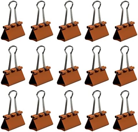 JAM PAPER Colorful Binder Clips - Medium - 1 1/4 Inch (32 mm) - Orange Binderclips - 15/Pack - Image 2