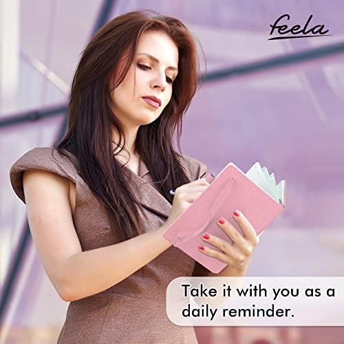 feela 12 Pack Notebooks Journals Bulk, Hardcover Notebook Classic Ruled Lined Journals with Pen Holder for Women Girls School Business Supplies, with 12 Black Pens, 120 GSM, 5.1”x8.3”, A5, Rose Pink - Image 6