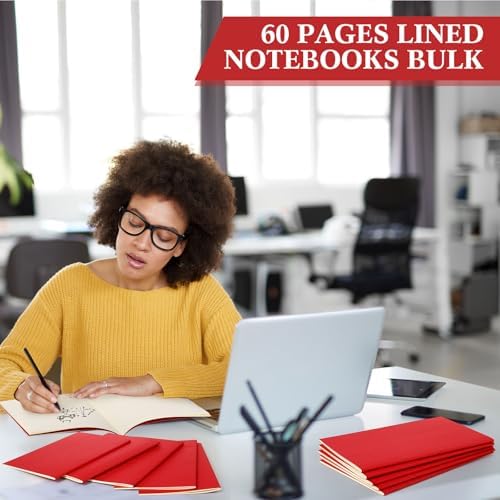 Mimorou 100 Pcs A5 Journals Notebooks Bulk,Red,Lined - Image 4