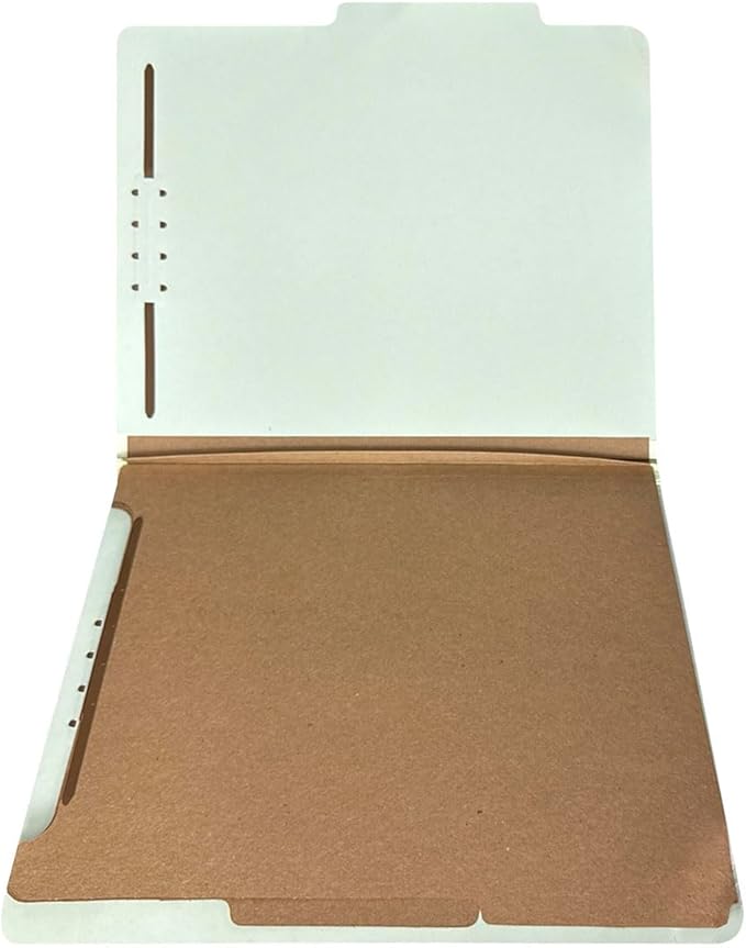 Amazon Basics Sturdy Pressboard Classification File Folders with Fasteners, Dividers, 2" Expansion for Documents Organization, 11.97 x 10.55 inch, Green, 10-Pack - Image 3