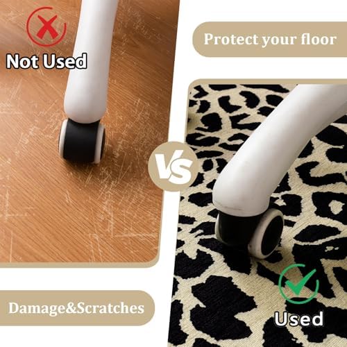 Office Chair Mat for Hardwood Floor, 48"x36" Easy Glide Computer Desk Mat Protector for Rolling Chair Under Desk Rug Nonslip Backing, Machine Wash, (Modern) - Image 4