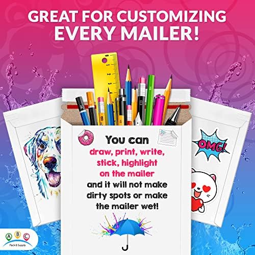 ABC PACK & SUPPLY Rigid Mailers 7 x 9 Inch, White Cardboard Envelopes, Self Seal Tear Strip, 550 GSM Paperboard, Stay Flat Design, Pack of 25 - Image 5