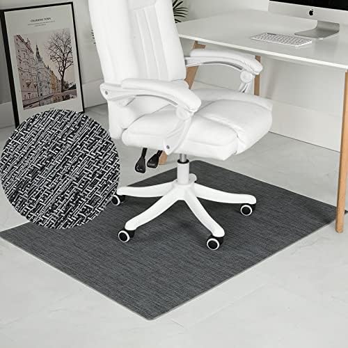Chair Mat for Hardwood & Tile Floor, 47" x 52" Heavy Duty Office Chair Mat for Rolling Chairs Easy Glide, Anti Slip, Non-Curve, Floor Protector for Home Office, Graphite Texture by RccugmatS