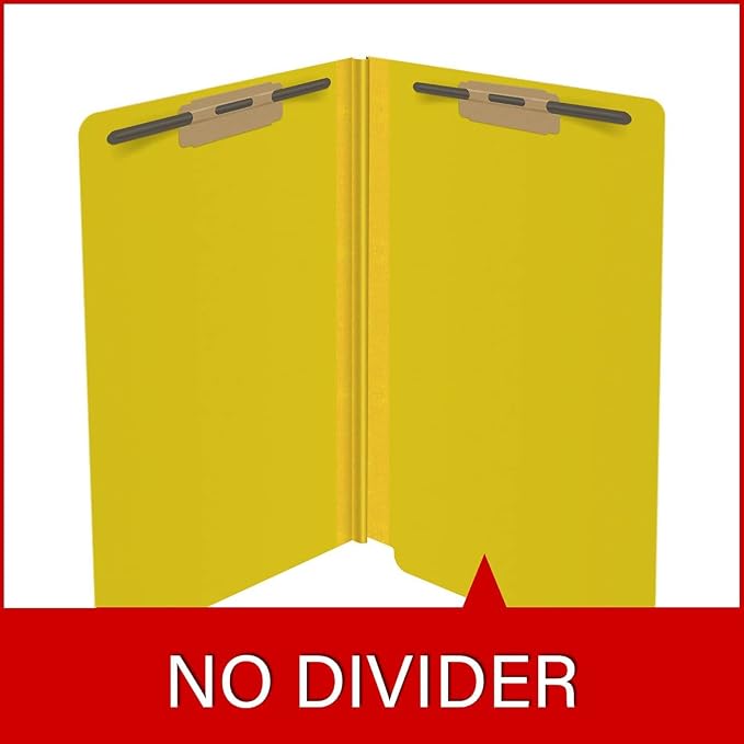 Ecom Folders End Tab Pressboard File Folders | Legal Size 25 Pt Stock with 2" Tyvek Expansion | Full Cut Tabs for Medical Charts, Legal Documents & Office Records | Yellow, Box of 25 - Image 8