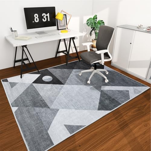 Office Chair Mat for Hardwood Floor, 72"x48" Easy Glide Computer Desk Mat Protector for Rolling Chair Under Desk Rug Nonslip Backing, Machine Wash, (Modern) by CHAKME