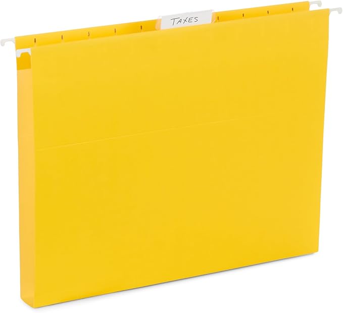 Blue Summit Supplies 25 Expandable Hanging File Folders, 1", Assorted | Letter size, 11pt, 1 in expansion, reinforced, tabs included, for bulky files, charts, and manuals - Image 7