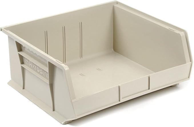 Akro-Mils 30250 AkroBins Plastic Storage Bins, 15"x16"x7", Stone, 6-Pack | Space-Saving Stackable Bins for Garage, Pantry, Craft Organization - Image 3