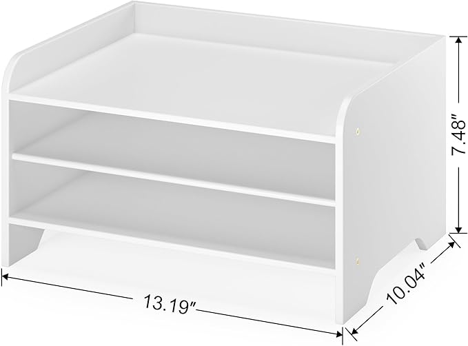Bamboo File Organizer for Desk, Desktop Paper Tray and Mail Holder | Three open tiers keep A4/letter paper, folders, bills and mail sorted, visible and easy to reach while saving desk space - Image 4