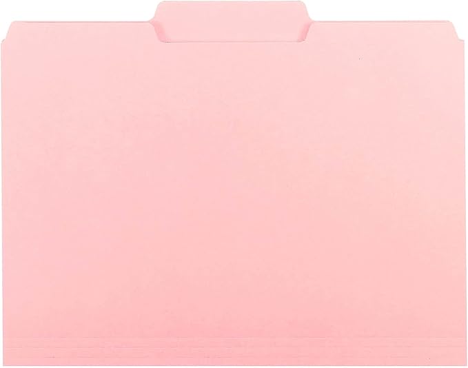 Smead Interior File Folder, 1/3-Cut Tab, Letter Size, Pink, 100 per Box, Expandable File Folders for Filing Cabinet - Image 2