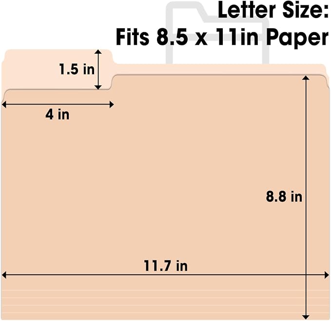 240 Pack File Folders, 1/3 Cut Tab Colored File Folders Letter Size 8.5 x 11 Inch, Filing Folder for Office School Business, 8 Pastel Colors - Image 3