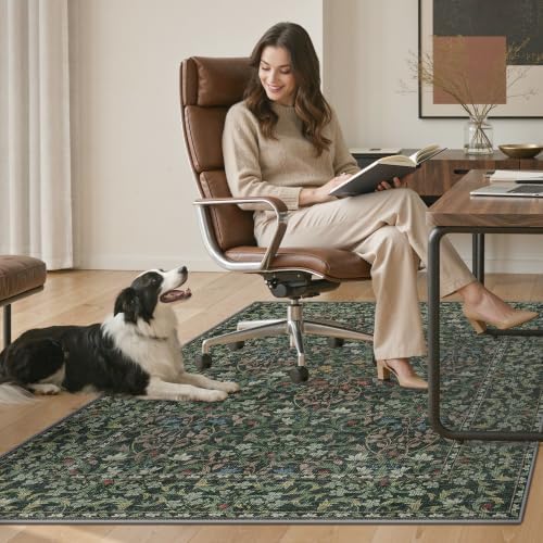 48"x60" Office Chair Mat for Hardwood Floor, Non-Slip Washable Moss Green - Image 7