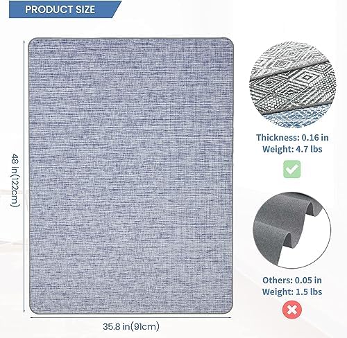 Office Chair Mat for Hardwood Floor Anti-Slip Desk Computer Chair Mat - Image 2