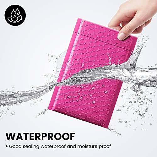 Fuxury Bubble Mailers 4x8" 100 Pack Pink Padded Envelopes Usable Size 4x7” - Image 4