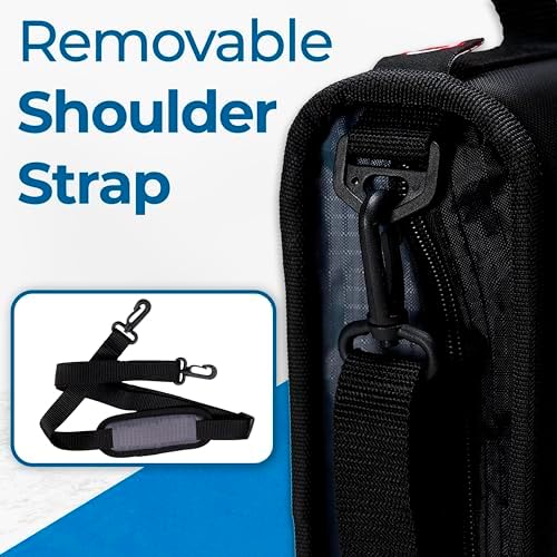 Case-it King Sized Zip Tab School Zipper Binder 4-Inch D-Rings,800 Sheet Capacity,5-Subject Expanding File Folder,Multiple Pockets & Storage Organizer,Shoulder Strap D-186 Midnight Blue(Pack of 4) - Image 4