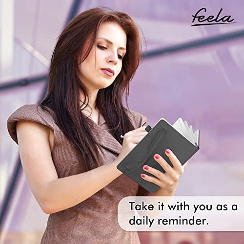 12 Pack Notebooks Journals Bulk with 12 Black Pens, Feela A5 Hardcover Notebook Classic Ruled Journal Set with Pen Holder for School Business Work Travel Writing, 120 GSM, 5.1”x8.3”, Gray - Image 6