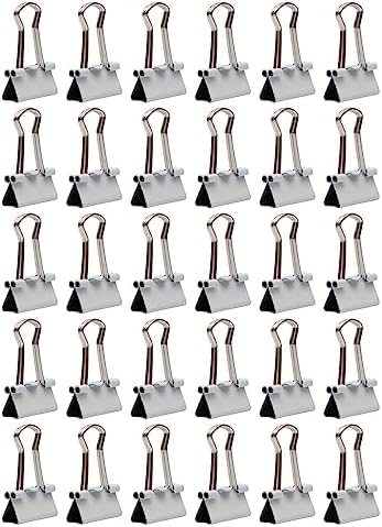 JAM PAPER Colorful Binder Clips - Extra Small - 3/5 Inch (15 mm) - White Binderclips - 30/Pack - Image 2