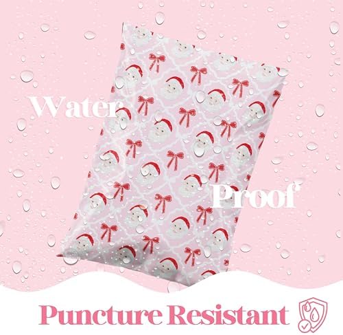 Pretty Package Store Poly Mailers 14.5x19, New Pink Santa, 100 Pack - Image 6