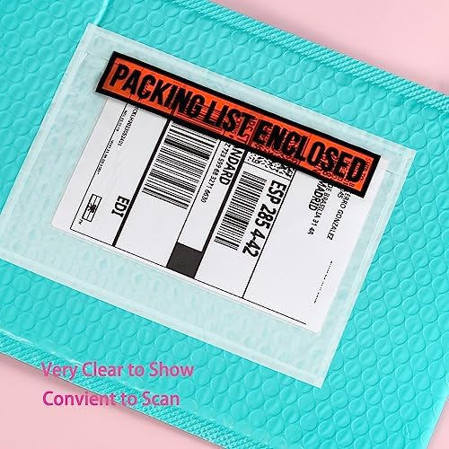 100 PCS 7.5"x 5.5" Clear Self-Adhesive Packing List Envelopes - Shipping/Mailing Pouch Enclosed Bags for Packing Slips Invoice - Image 4