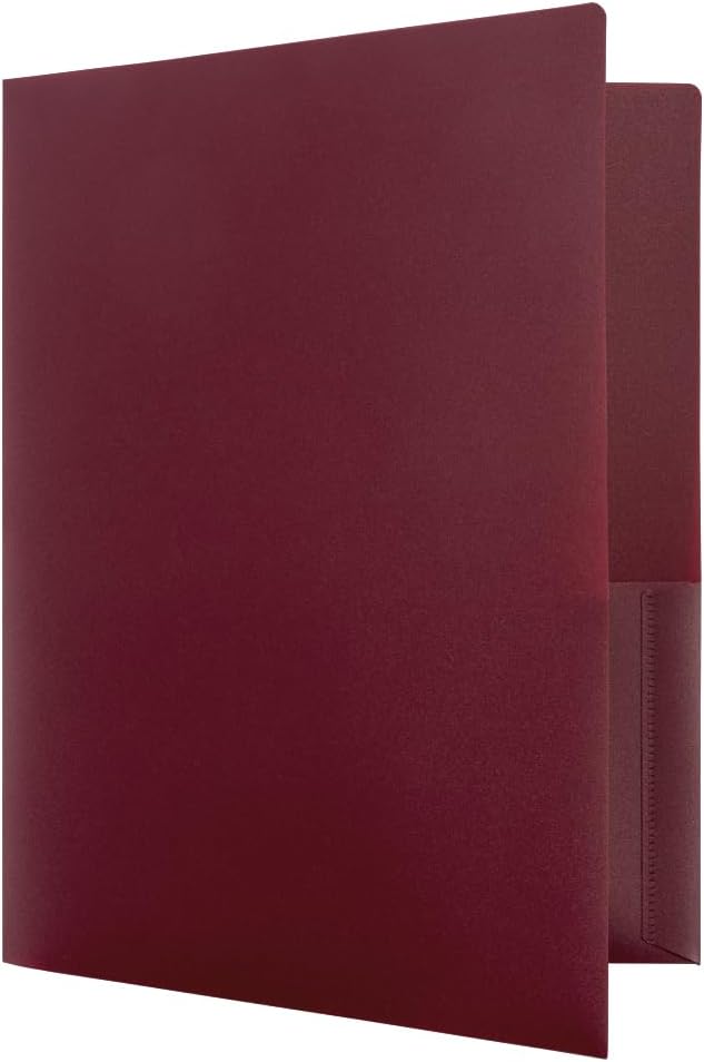 JAM PAPER Heavy Duty Plastic 2 Pocket Extra Tough School Folders - Assorted Professional Colors - 6/Pack - Image 3