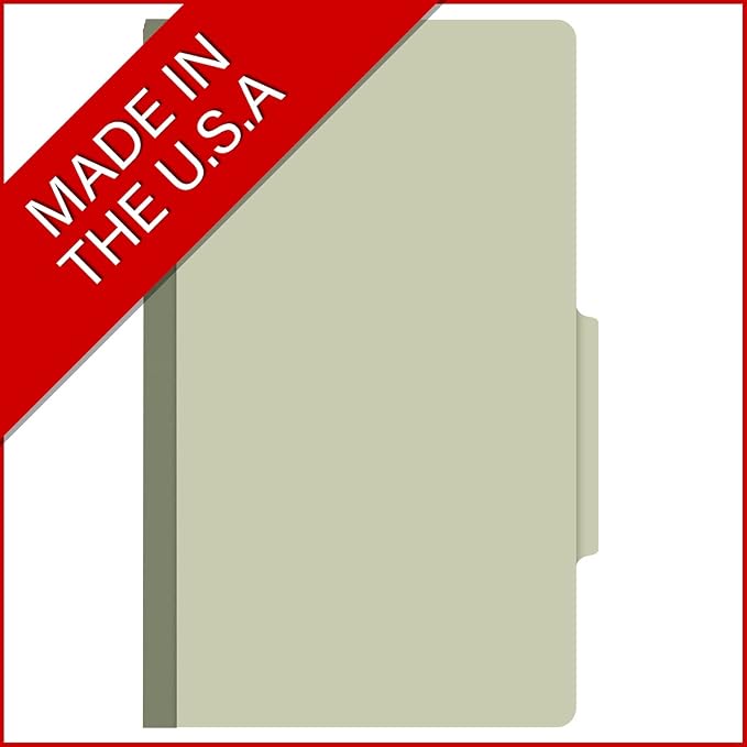 25 Pt. Pressboard Classification Folders, 2/5 Cut ROC Top Tab, Legal Size, No Dividers, Light Green (Box of 25) - Image 5