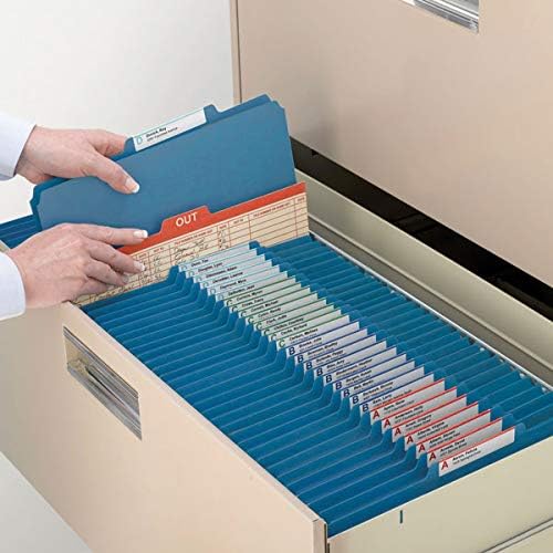 Smead Value Filing 100% Recycled Pressboard Classification File Folder, 2 Dividers, 2" Expansion, Letter Size, Dark Blue, 10 per Box - Image 5