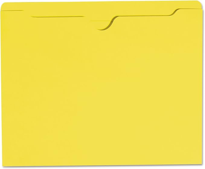 Smead File Jacket, Reinforced Straight-Cut Tab, Flat-No Expansion, Letter Size, Yellow, 100 per Box (75511) - Image 7