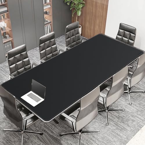 CENNBIE MAX240 94.5" x 39.4" Leather Desk Mat Protector, Extra Large Leather Desk Pad for Full Desk - XXL Super Large Mouse Pad (Black) - Image 5