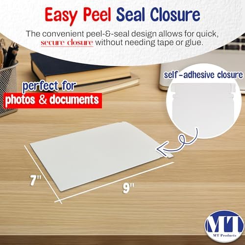 MT Products White Shipping Envelope - 7" x 9" Mailing Envelopes - Pack of 15 - Image 2