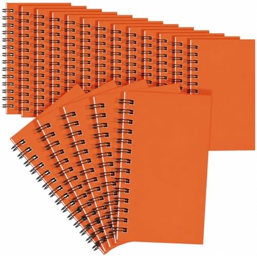 Jutom 18 Pcs Small Spiral Notebook Memo Pad 3x5, Orange by Jutom