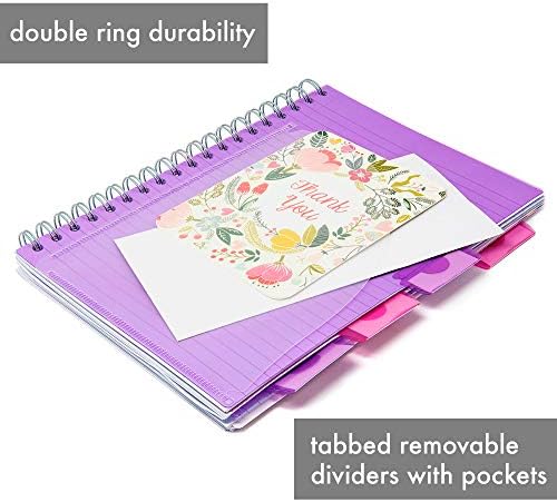 Pukka Pad 5 Subject Spiral Notebook 3-Pack - 200 Pages, 100 Sheets of 80GSM Paper with Repositionable Dividers & Perforated Edges for School & Office Planning & Organization - B5-7 X 10, Pastel - Image 6
