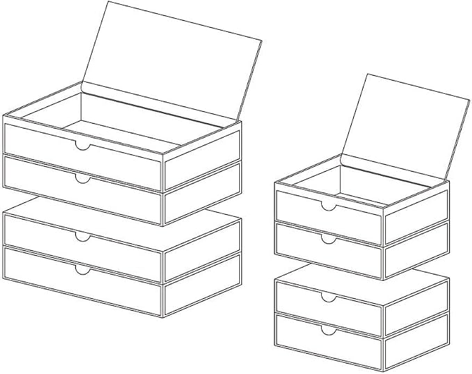 MUJI Acrylic Stackable 2 Drawer Sorage Case with Lid, Small, 17.5 cm Width x 13 cm Depth x 9.5 cm Height - Image 11