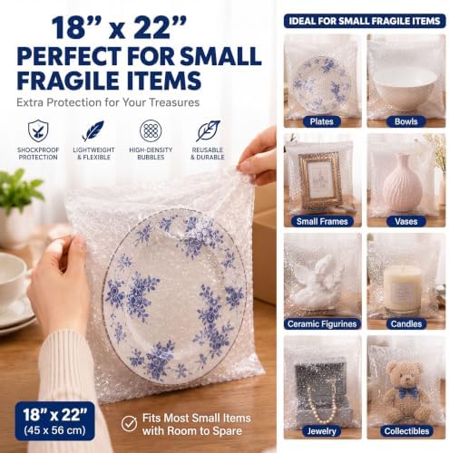 Dunzoom 5 Pack 18 * 22 Inch Extra Large Bubble Pouches, Non-adhesive Strip - Image 2
