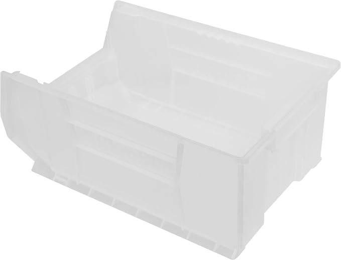 Akro-Mils 30281 Super-Size AkroBins Plastic Storage Bins, Space-Saving Stackable Bins for Garage, Classroom, Warehouse Organization, 20" L x 12" W x 8" H, Clear, 3-Pack - Image 7