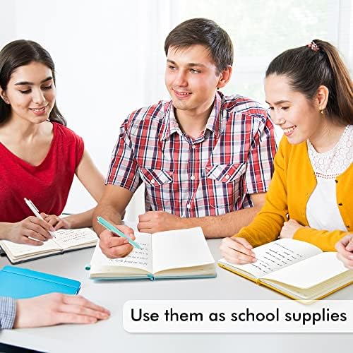 feela Notebooks Journals Bulk, Hardcover Notebook Classic Ruled Journal Set with Pen Holder for School Business Work Travel Writing, with 12 Black Pens, 120 GSM, 5.1”x8.3”, 12 Pack, A5, Solid Colors - Image 5