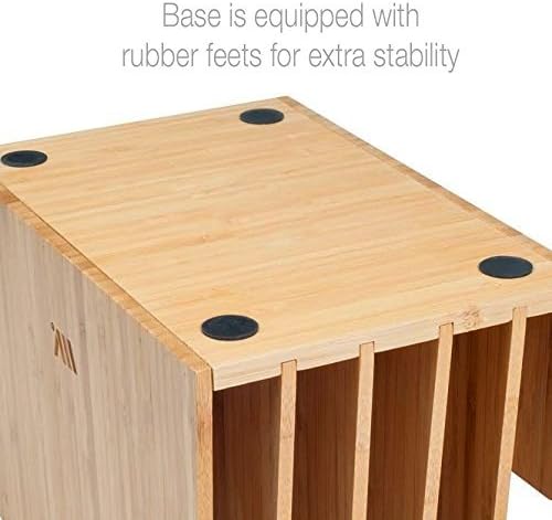 MobileVision Bamboo Desktop File Folder Organizer and Paper Tray, 5 Slots - Image 5