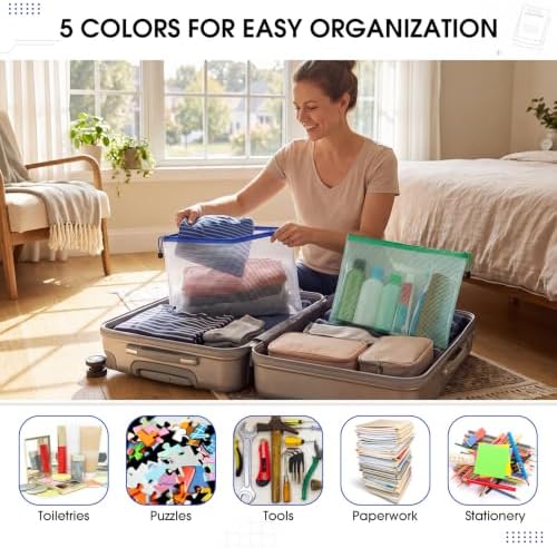 200 Pcs B4 Mesh Zipper Pouch Bags, Mesh Bags with Zipper Bulk, Vibrant - Image 6
