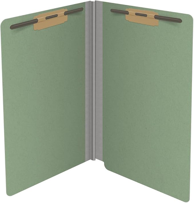 Ecom Folders End Tab Pressboard File Folders | Legal Size 25 Pt Stock with 2" Tyvek Expansion | Full Cut Tabs for Medical Charts, Legal Documents & Office Records | Green, Box of 25 - Image 4