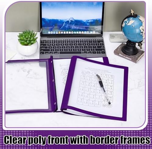 Teling 24 Pcs Report Covers with 3 Prong Presentation Folders, Dark Purple - Image 7
