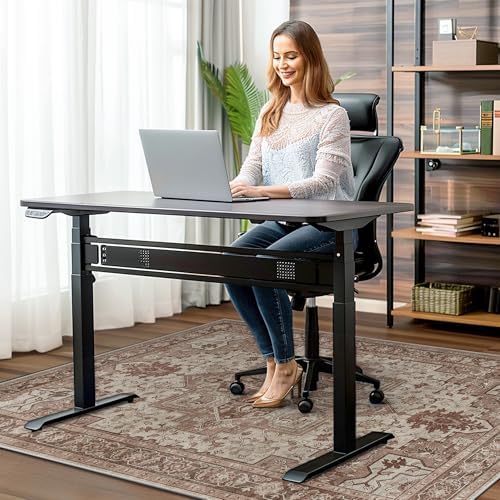 48"x60" Office Chair Mat for Hardwood Floor, Non-Slip Washable Brown Red - Image 2