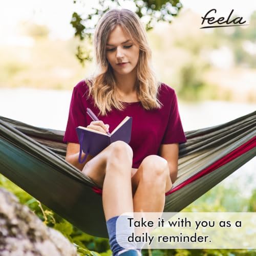 feela 15 Pack Pocket Small Notebooks Bulk, Mini Cute Notepads Hardcover College Ruled Lined Journals with Pen Holder for School Business Memos, with 15 Black Pens, 3.5”x 5.5”, A6, Purple - Image 6