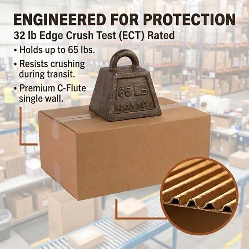 BOX USA Shipping Boxes 16"L x 10"W x 6"H, 25-Pack Medium Corrugated Cardboard Boxes for Shipping, Mailing, Packing, Packaging and Storage - Image 3