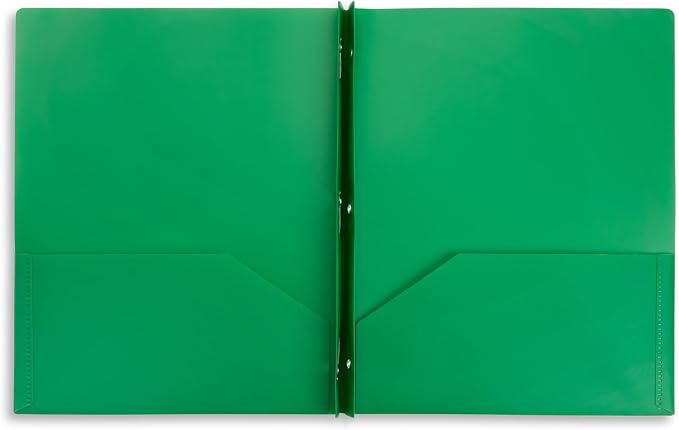 Blue Summit Supplies 30 Plastic 2 Pocket Folders with Prongs, Assorted | Durable 0.35mm poly, 2 pockets, for school, office, and report organization - Image 8