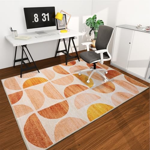 Office Chair Mat for Hardwood Floor, 72"x48" Easy Glide Computer Desk Mat Protector for Rolling Chair Under Desk Rug Nonslip Backing, Machine Wash, (Modern) by CHAKME