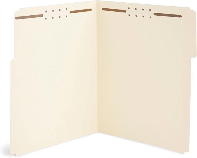 Staples Reinforced Classification Folders, Letter Size, 2" Expansion, Manila, Durable Fastener Design – 100/Carton by Staples