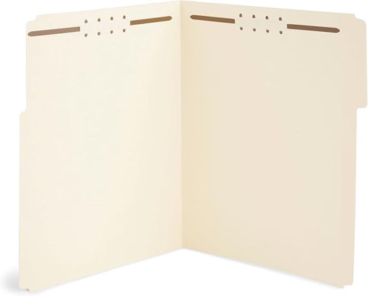 Staples Reinforced Classification Folders, Letter Size, 2" Expansion, Manila, Durable Fastener Design – 100/Carton by Staples