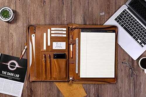 Genuine Leather Padfolio Portfolio Organizer for Men & Women - Image 6